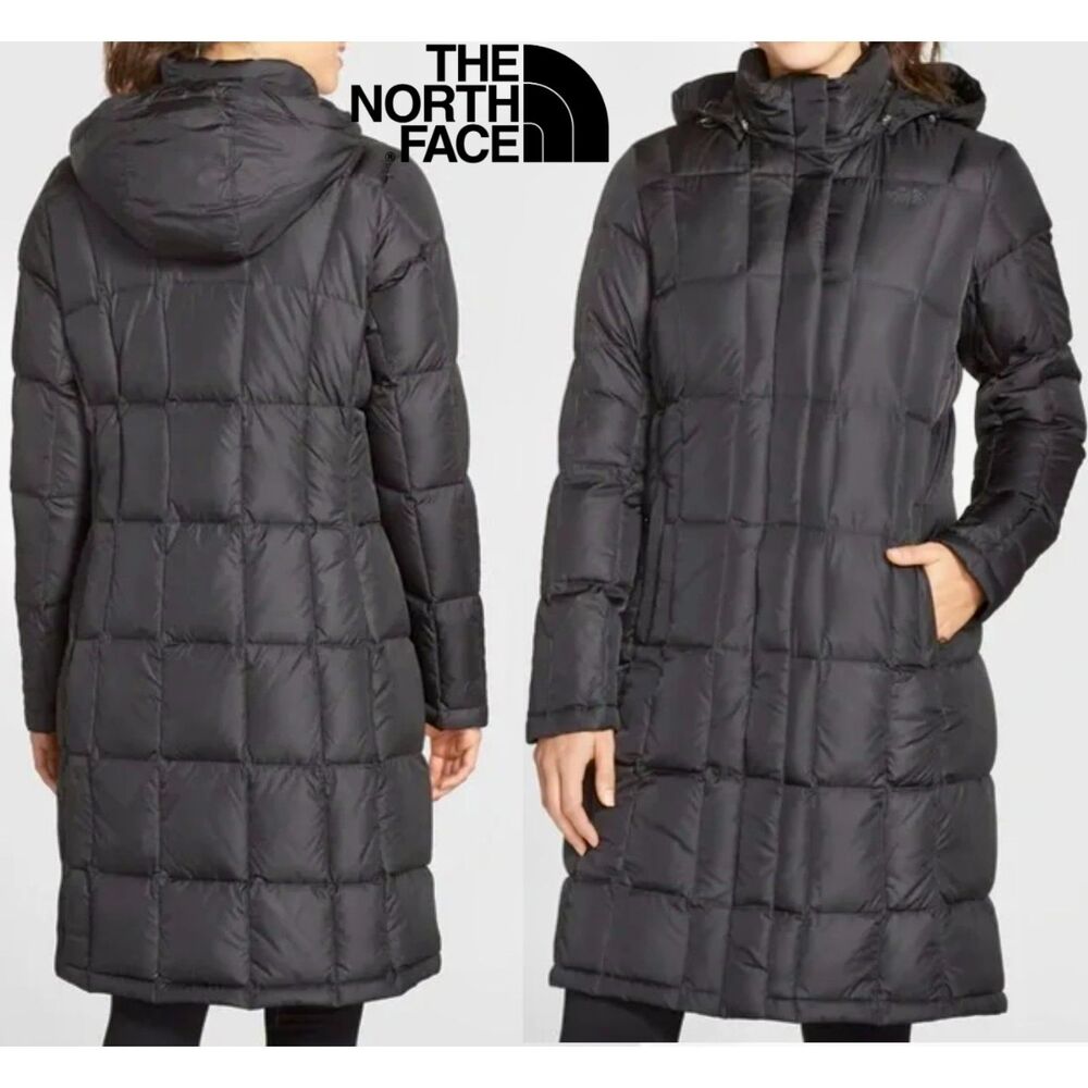 The North Face Small Black 550 Down Parka Hooded Coat